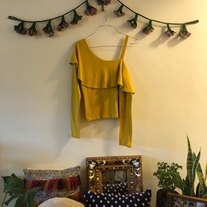 Ruffled One-Shoulder Blouse